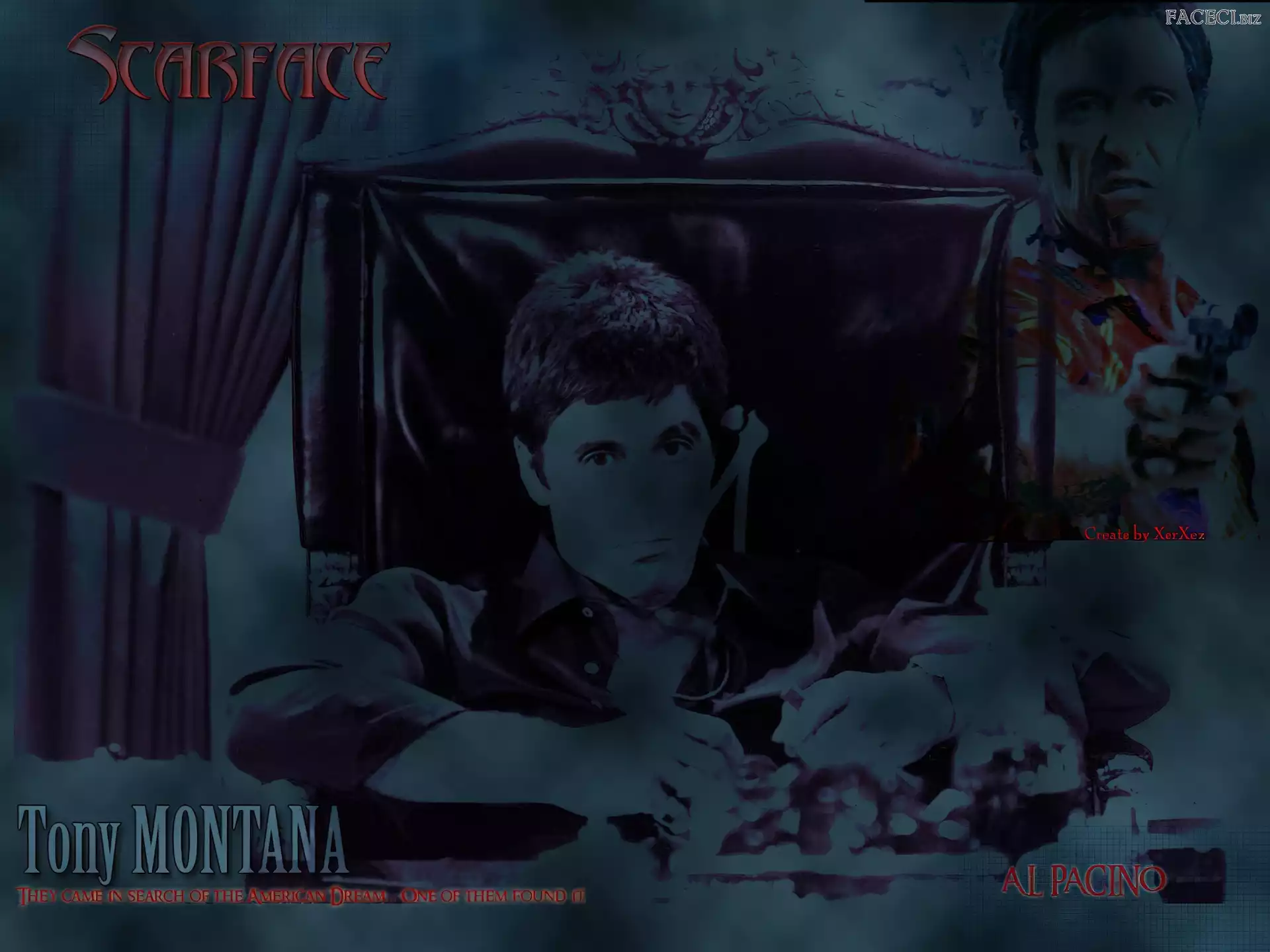 ciemne, pistolet, Al Pacino, włosy